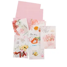200 шт/партия Романтические цветы маленькие открытки вечерние для приглашения поздравительной открытки подарок на день рождения открытки 7*10,4 см