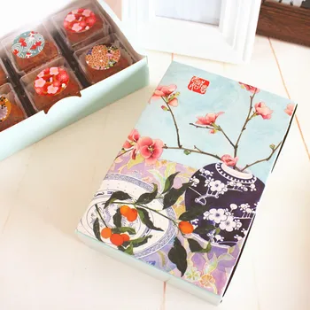 

21x14x5cm Cake Box Macaron Chocolate Kraft Paper Box Christmas Birthday Party Gifts Package 50pcs/lot Free shipping