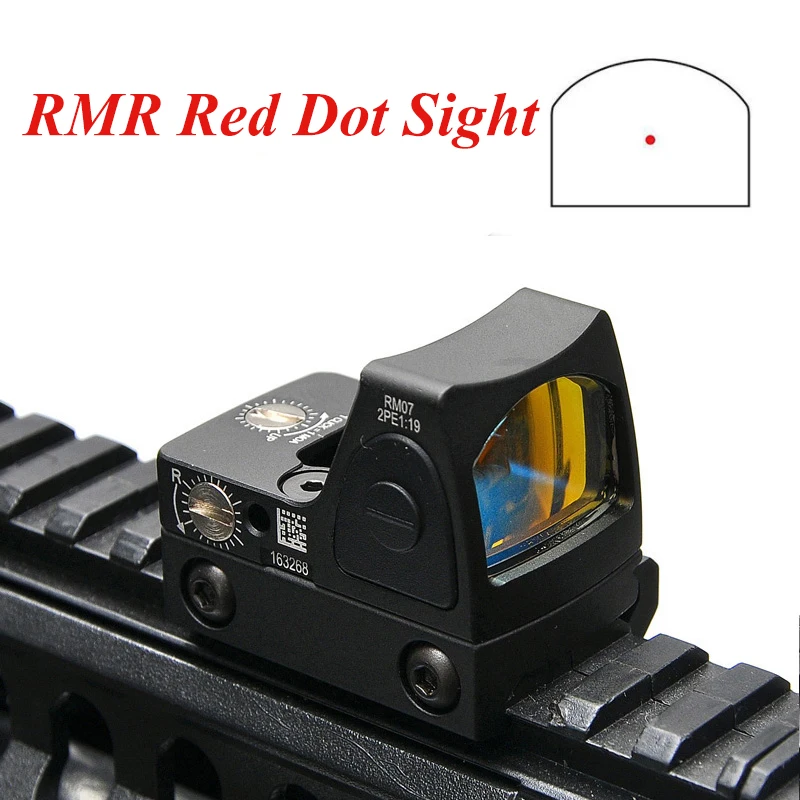 

High Quality Mini RMR Red Dot Sight Collimator Glock Hunting Rifle Reflex Sight Scope Fit 20mm Weaver Rail For Airsoft