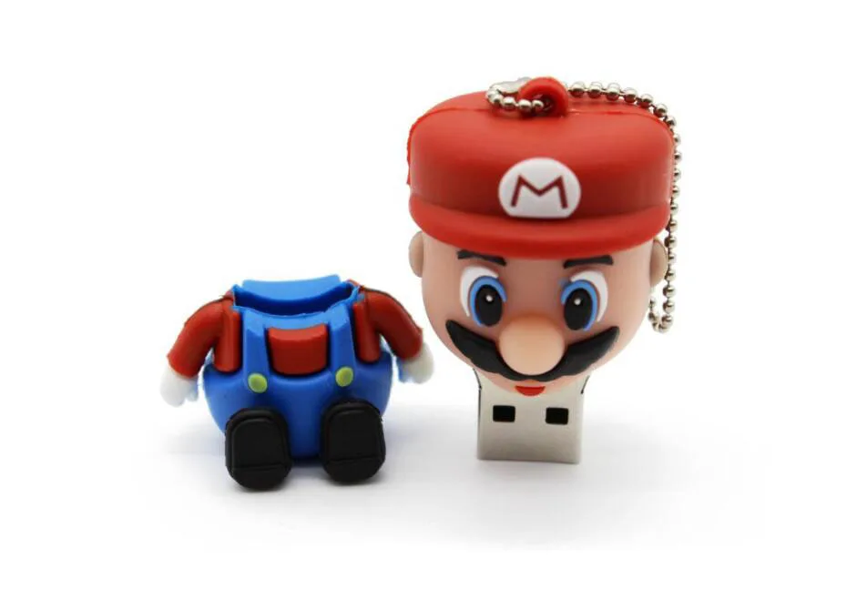 JASTER Super Mario USB флеш-накопитель, флеш-накопитель, мультяшная флешка, 4 ГБ/16 ГБ/32 ГБ/64 ГБ, карта памяти, u-диск, модный подарок