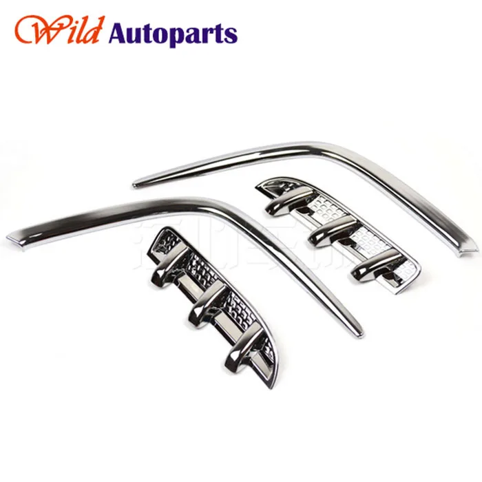 4pcs ABS Chrome Front Fog Light Lamp Cover Trim fo...