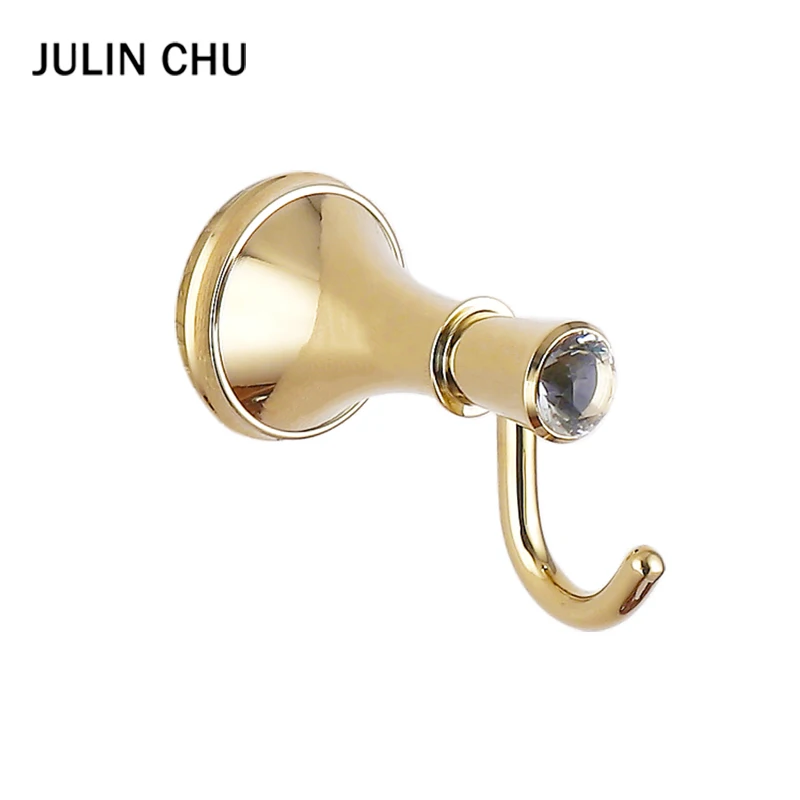 

Gold Bathroom Hook 304 Stainless Steel and Copper Antique Wall Hooks Crystal Vintage Key Robe Towel Clothes Hooks Wall Mounted