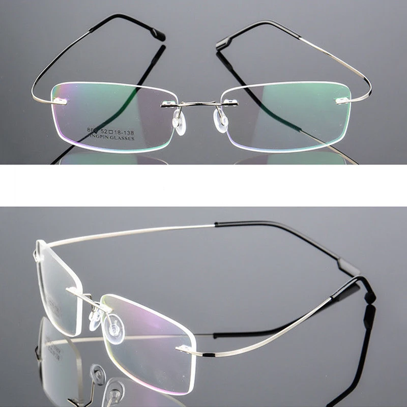 Mayitr 1 шт. унисекс сверхлегкие прямоугольные очки с гибкой оправой без оправы с эффектом памяти металлические оправы для очков 4 цвета высокое качество