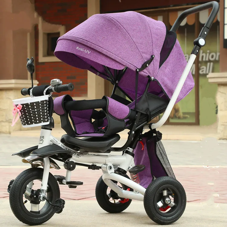 Легкий складной детский трехколесный велосипед с откидывающейся колесикой для младенцев, вращающееся сиденье, детские игрушки для девочек и мальчиков, балансировочный велосипед