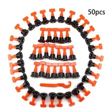 50PCS Mini Level Wedges Alignment Tile Spacers for Flooring Wall Tile Level Tile Set System Construction Locator Spacers Plier