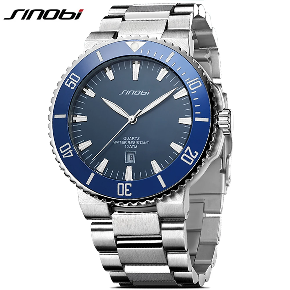 SINOBI font b Men s b font Diving Wrist font b Watches b font 10Bar Waterproof