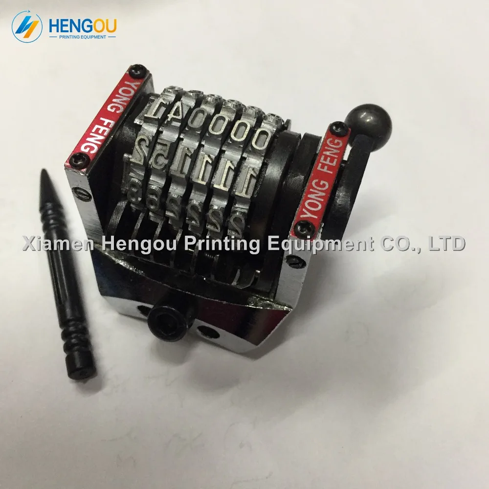 

5 pieces 6 digits numbering machine vertical forward 012345 Hengoucn GTO Parts 6 digts numerators numeric printing machine