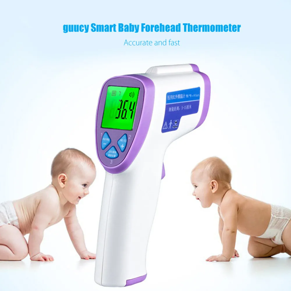 Smart Forehead Digital Baby Thermometer Infrared For Milk Water Room