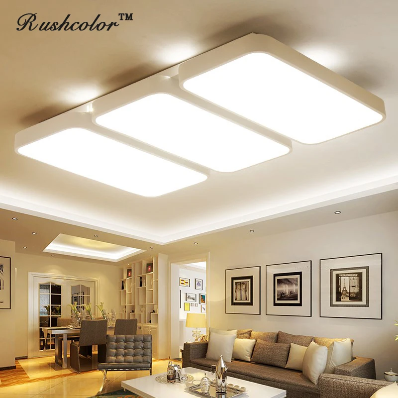 

Black&White Modern Simple Square LED Ceiling Lamp for bedroom/living room Remote control Dimming lights AC85-260V free shipping