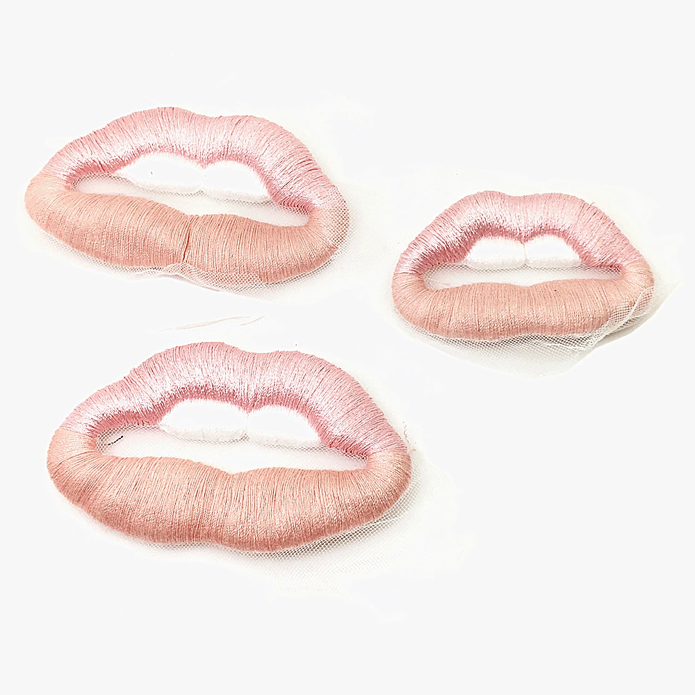 2 комплекта сексуальные 3D розовые губы вышитые патч вышивка аппликация патчи для