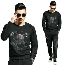 2 Pieces Set Hoodies+Pants Joggers Sets Tracksuit for Men Sweat Suit Cartoon Embroidery Sweatsuits Casual Harem Pants Clothes 2 Pieces Set Hoodies+Pants Joggers Sets Tracksuit for Men Sweat Suit Cartoon Embroidery Sweatsuits Casual Harem Pants Clothes