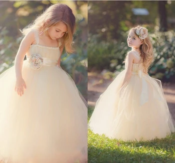 Ball Gown Flower Girl Dresses Brand New Ball Party Pageant Dress for Wedding Little Girls Kids/Children Communion Dress children girls new luxury birthday wedding party ball gown dress kids fashion pink blue color front shor back long pageant dress