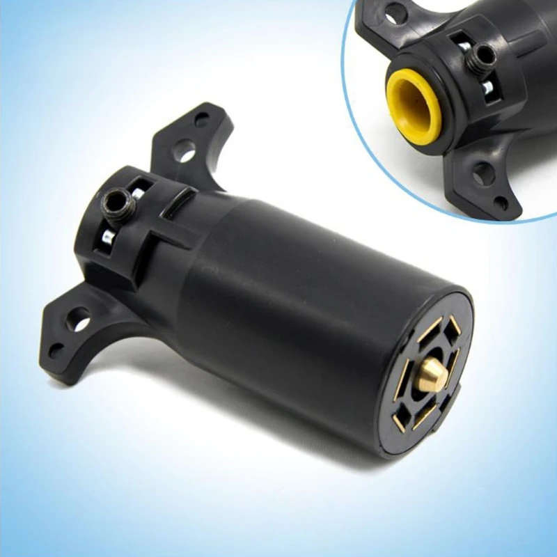 

1 Pc 7 Way 12V Round Connector RV Style Plug Heavy Duty Trailer Light End Blade Pin Feb20 Drop Ship