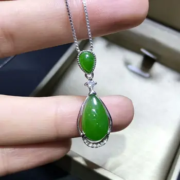 

Fashion fine jewelry, women's natural hetian stone pendant, 925 pure silver wholesale/17
