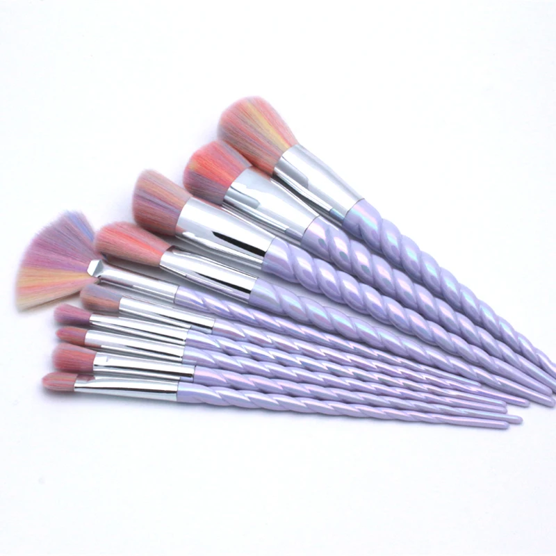 10 Pcs Professional Unicorn Makeup Brush Set Rainbow Diamond Face & Eye Powder Foundation Eyebrow Make Up Brush Kit Tools 10 Pcs Professional Unicorn Makeup Brush Set Rainbow Diamond Face & Eye Powder Foundation Eyebrow Make Up Brush Kit Tools