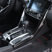 ABS Painel De Caixa De Engrenagem Estilo Fibra De Carbono Capa Guarnição Para Honda Civic 2016 2017 pcs 2