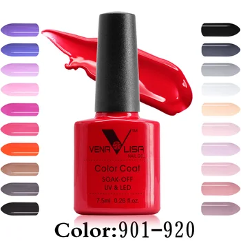 Free Shipping Nail Art Design Manicure Venalisa CANNI 60 Color 7.5Ml Soak Off Enamel Gel Polish LED UV Gel Nail Polishes Lacquer