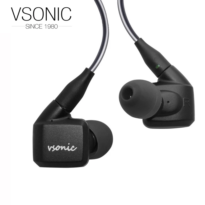 VSONIC NEW GR07 BASS CLASSIC Interchangeable Cable BASS CLASSIC Professional Noise Isolation HIFI Earphones