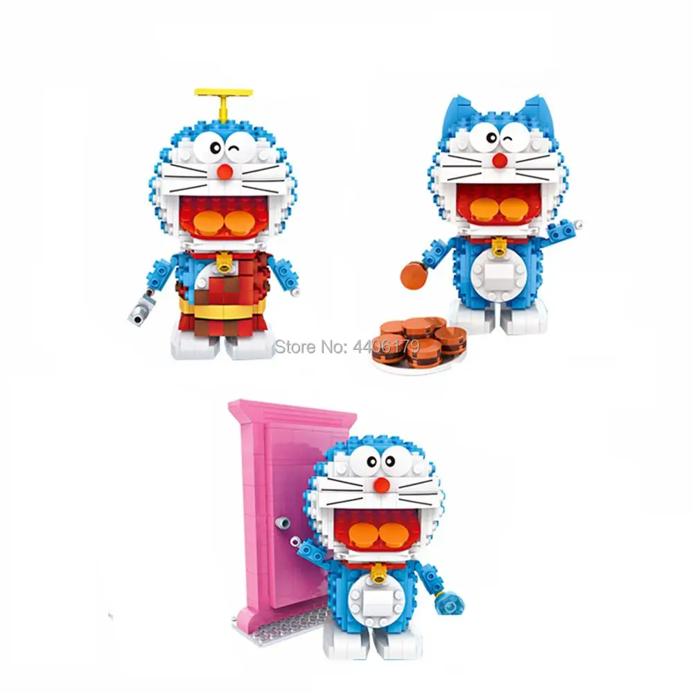 

LegoINGlys creators Japan cartoon blue doraemon Dorami robotic cat micro diamond building blocks model nanoblock brick toys gift