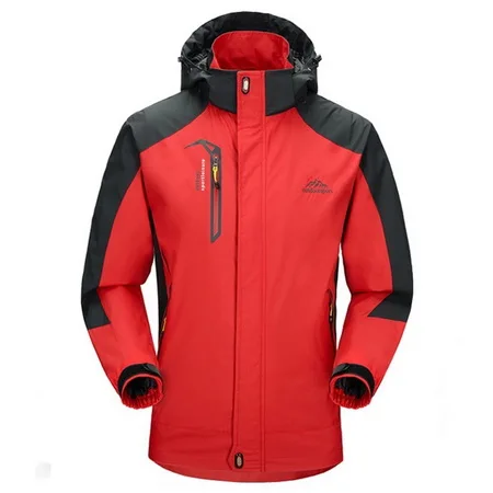 LoClimb Мужская и Женская водонепроницаемая походная куртка для кемпинга, походная куртка для альпинизма, ветровка для треккинга, дождевик, одежда, спортивные куртки, AM163 - Цвет: men red
