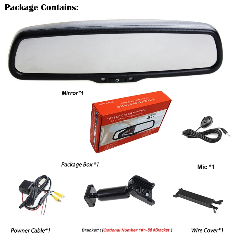 HaiSunny Special Bracket 4.3 Inch Car Rear View Mirror Monitor Bluetooth Kit For Mitsubishi VW Kia Hyundai Suzuki Toyota Honda