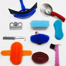 10 шт. наборы для ухода за лошадью, гребень для лошади, щетка для домашних животных, инструменты для чистки лошадей(CB9063