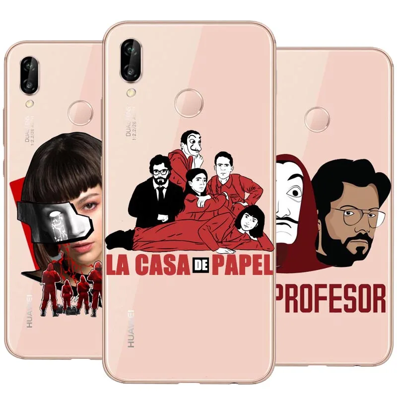 La casa de papel Tokio Spanish tv прозрачный мягкий Силиконовый ТПУ чехол для телефона для huawei P8L P20L P20LITE P30 mate 8 9 10 mate 20Por RS