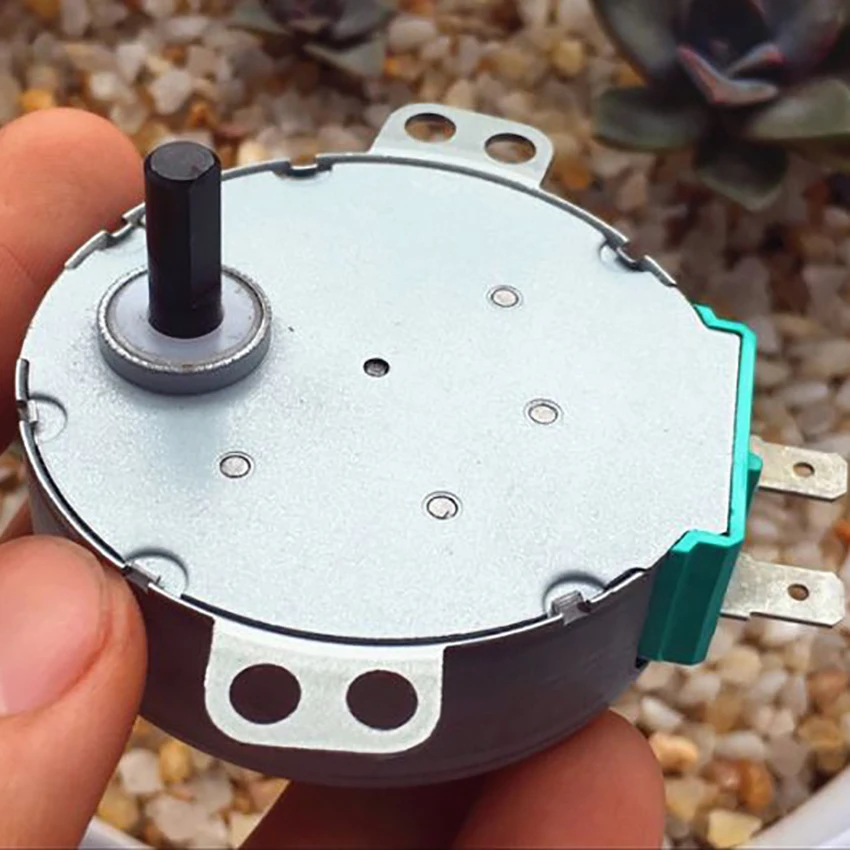 CW Round Claw Pole Permanent Magnet Synchronous Motor AC 100V 50/60HZ 3W D Shaft 4.2~5rpm Dia 5mm | Обустройство дома