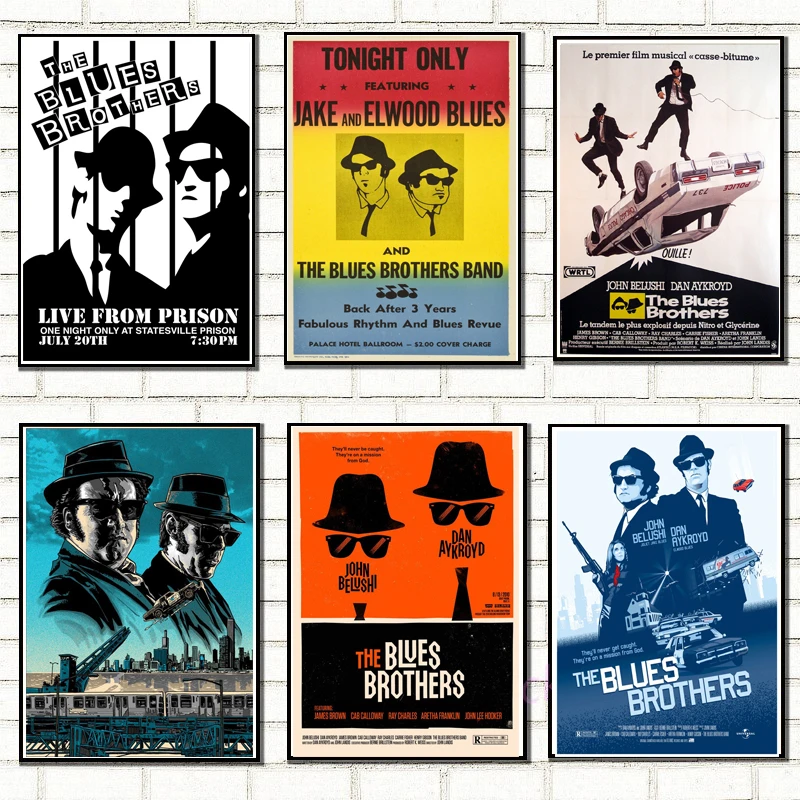 Mx030 The Blues Brothers Retro Vintage Movie Dan Akroyd John Belushi Custom Poster Art Silk Canvas Room Wall Print Decoration Painting Calligraphy Aliexpress