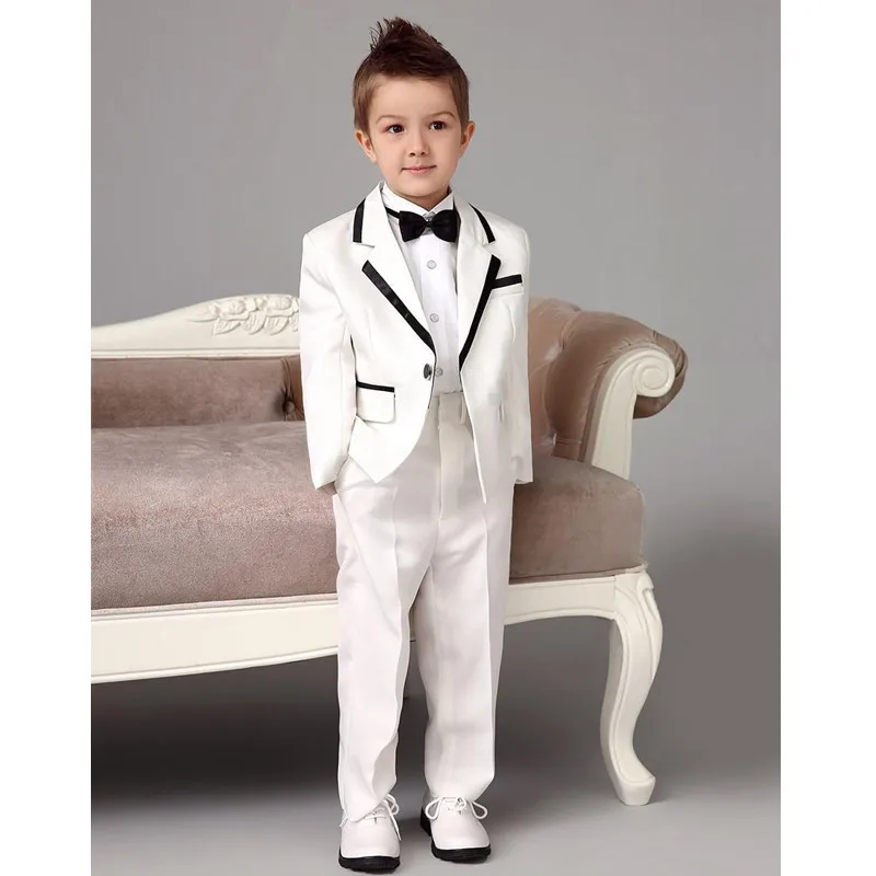 KUSON Jacket Pants 2Pcs Set Pink Boys suits for weddings Kids Prom Wedding Suits for Boy Children Clothing Formal Costume - Цвет: same as image