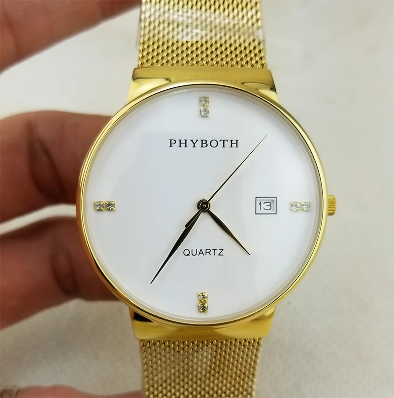 

New woman's wrist watch Phyboth casual luxury watch Japanese quartz movement clock stainless steel watch free shipping