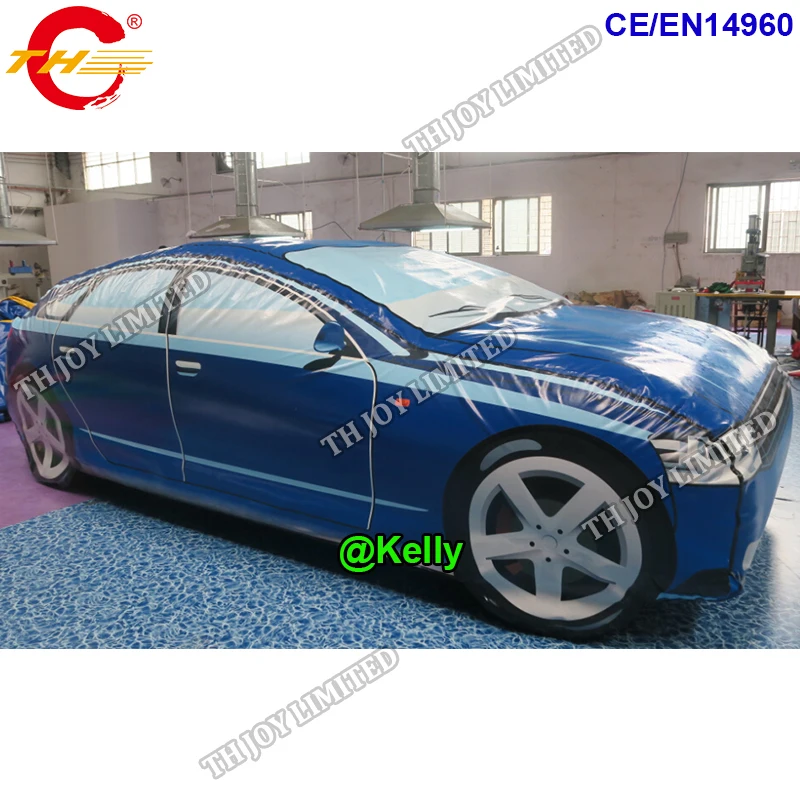 

free air shipping 4.5x1.9x1.45mH custom made inflatable car model for sale, car centre advertising inflatable car balloons