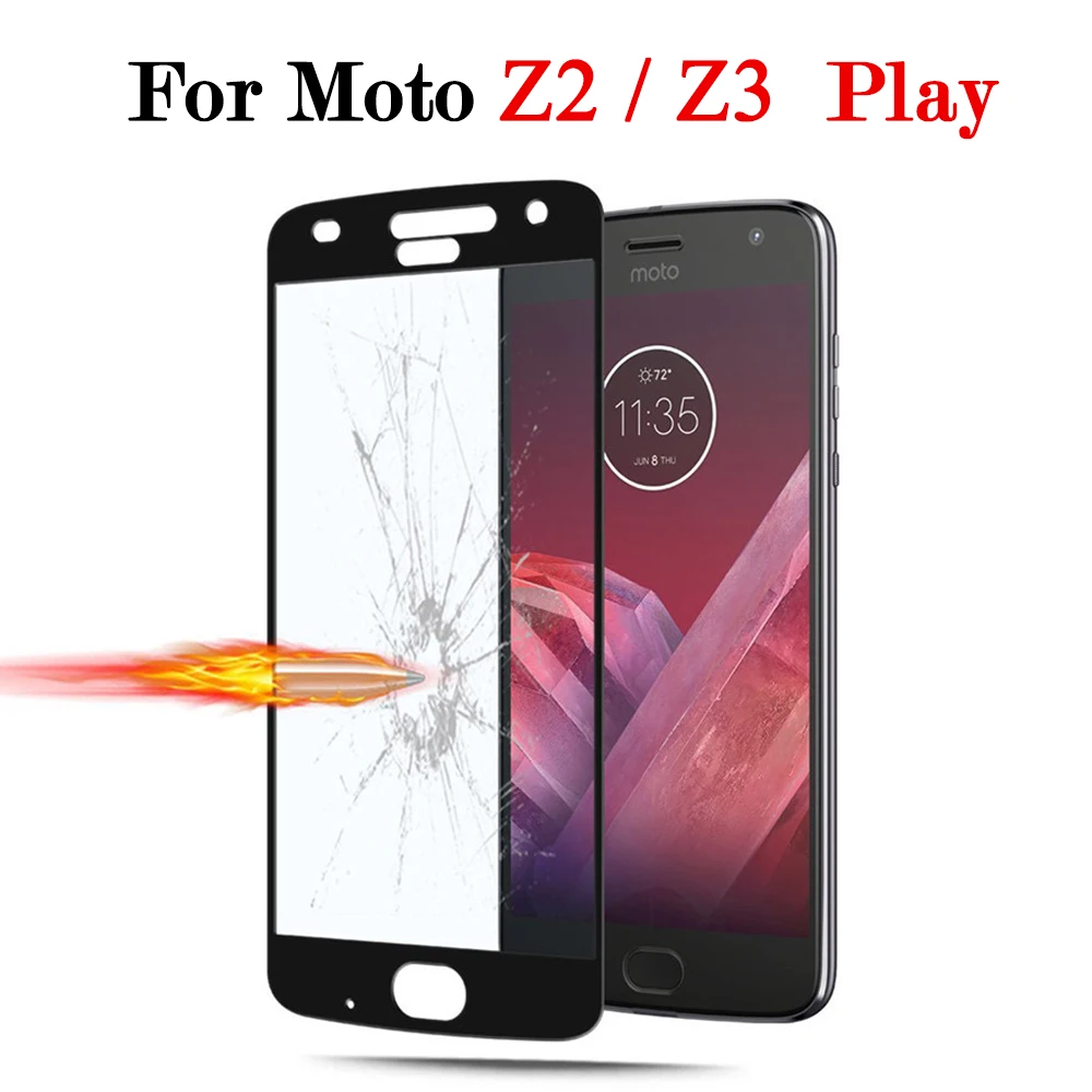 Стекло на холсте для Motorola Moto Z2 играть защитный Стекло для lenovo Moto Z3 играть закалённое защитное стекло Экран Защитная крышка защитная пленка