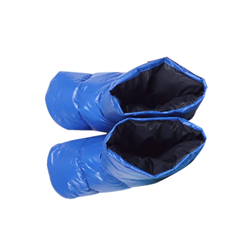 AEGISMAX/пуховые пинетки; спальный мешок; аксессуары; тапочки на утином пуху; сверхлегкие мягкие носки для кемпинга; теплые домашние тапочки унисекс для путешествий - Цвет: Blue  M