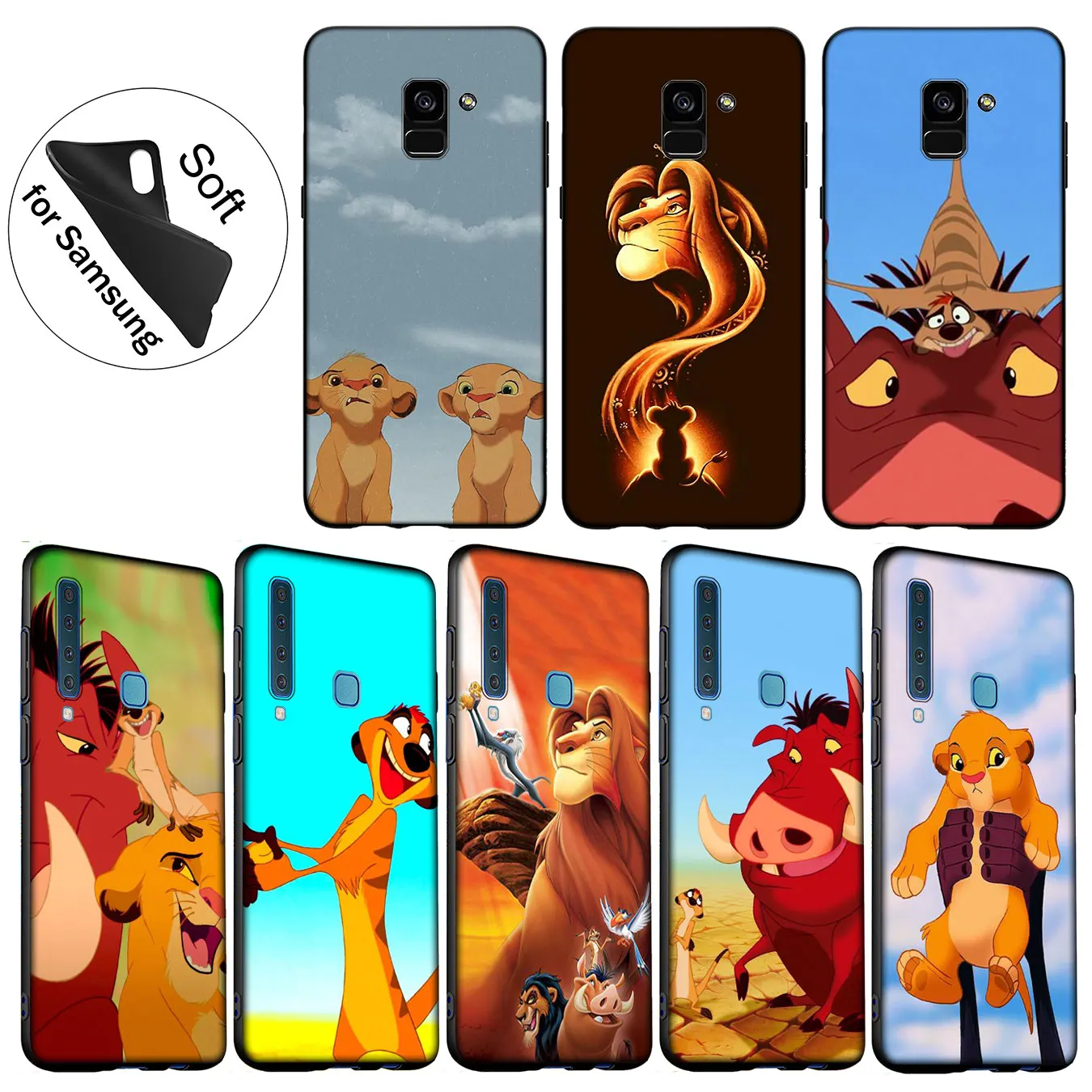 Мягкий силиконовый чехол IYICAO the Lion King для Samsung Galaxy A6 Plus A9 A8 A7 2018 A3 A5 2016 2017 Note 9 8 |