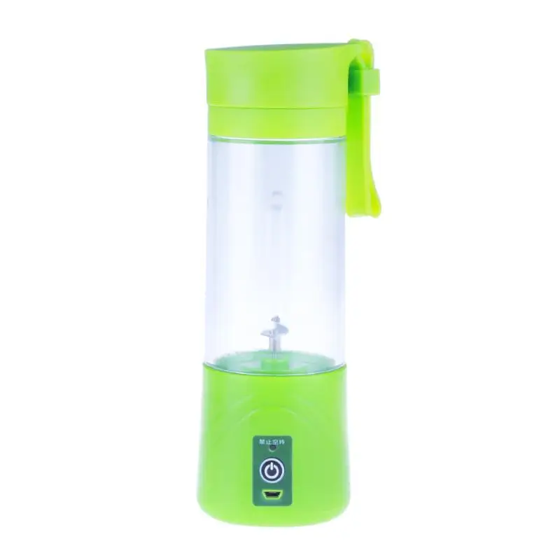 Зеленый 380 мл Mini-USB Портативный электрическая соковыжималка для фруктов Smoothie Maker блендер машины ручка овощей Соковыжималка бутылки Посуда для напитков - Цвет: Зеленый