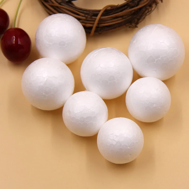 

50PCS/Lot 30/35MM White DIY Foam Modelling Polystyrene Styrofoam Ball For Kids Gift Christmas Party Decorations Craft Supplies