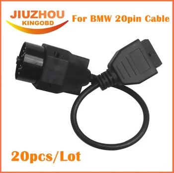 

20Pcs DHL Free 2016 Top selling for bmw 20PIN 20 pin MALE TO OBD2 16PIN 16 pin FEMALE Diagnostic Connector cable In stock