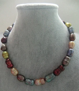 

Jewelr 004574 New - Multi- color 12-16MM natural baroque pearl necklace