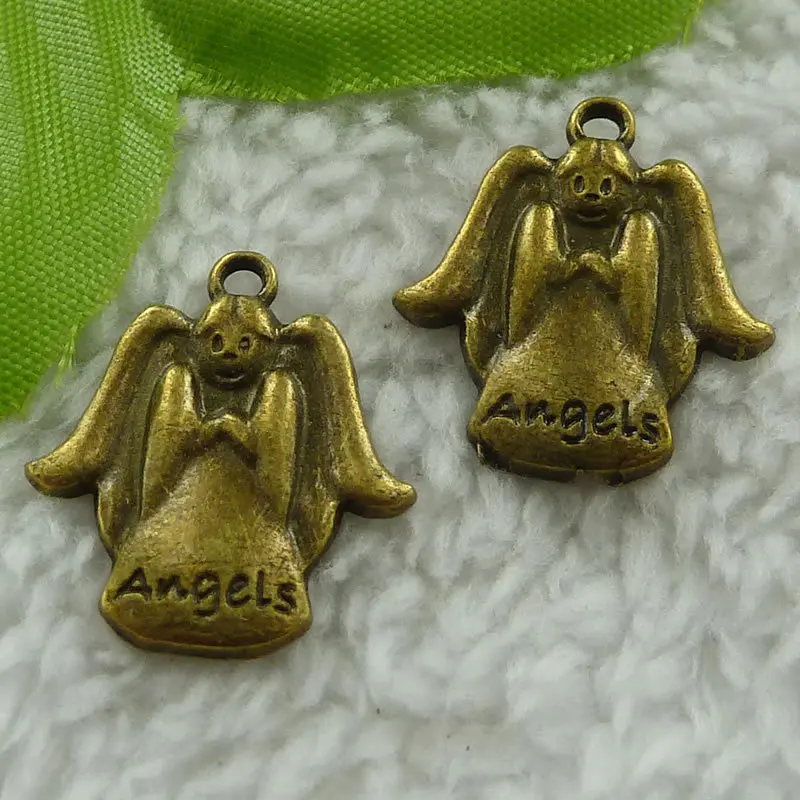 160 pieces antique bronze angel charms 23x20mm 3001angel charmbronze