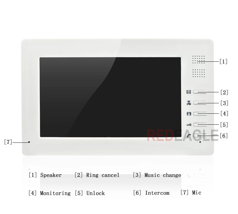 REDEAGLE проводной видео телефон двери 7 дюймов TFT-LCD Цвет экран всепогодный Ночное Видение Дверные звонки камера для квартиры вилла