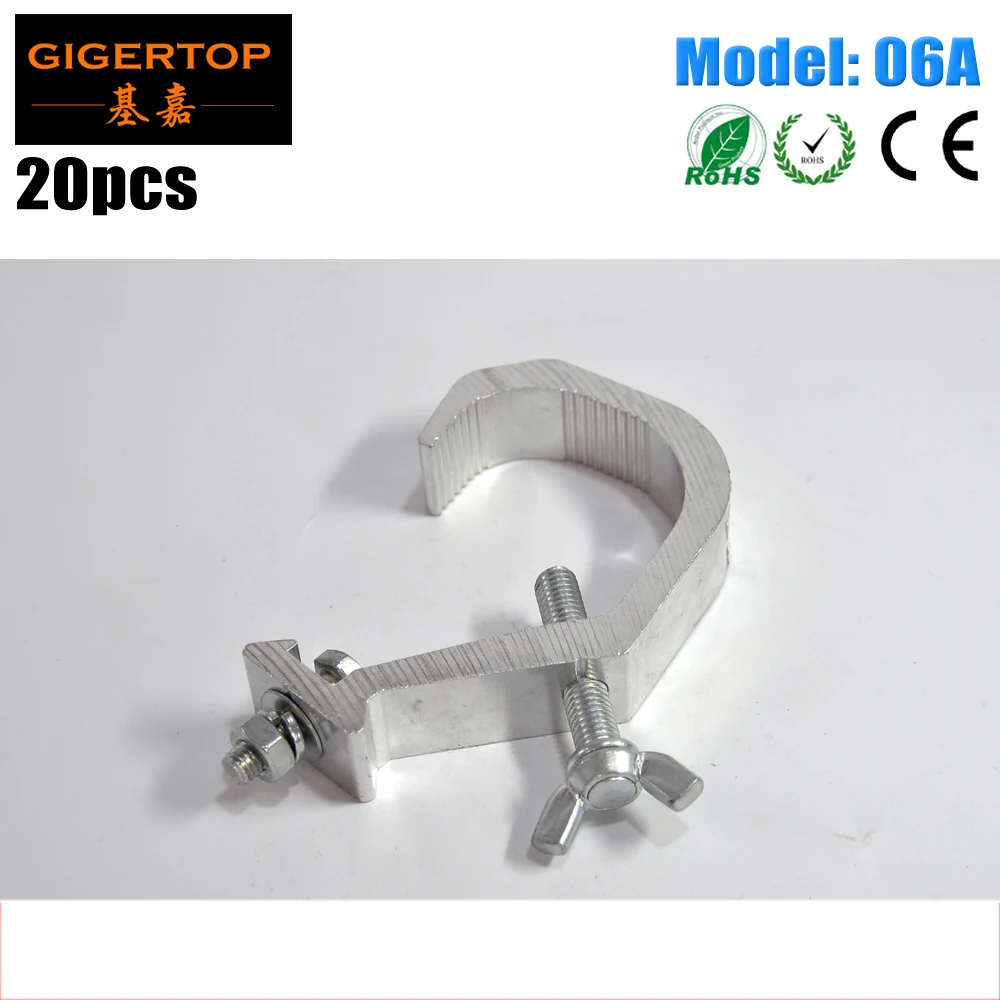 

TIPTOP 06A 20PCS Truss Hook Clamp Heavy Duty 40-60mm Stage Light Truss Clamps Par Light Spotlight 20mm Aluminum Alloy Finish