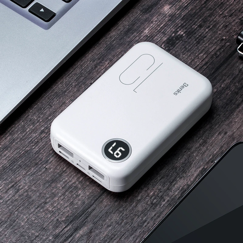 Benks 10000 mAh портативный банк питания двойной USB быстрая зарядка внешний аккумулятор