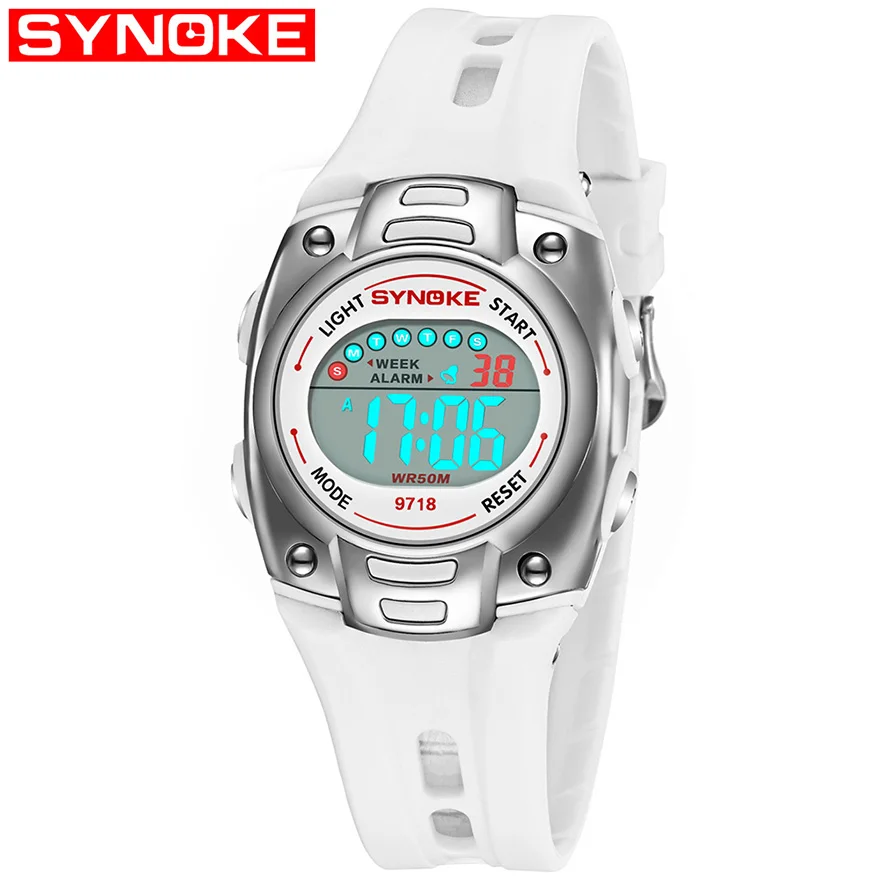 SYNOKE многофункциональные детские цифровые часы для мальчиков и девочек детские спортивные электронные детские наручные часы светодиодный Дата часы Reloj для подарка