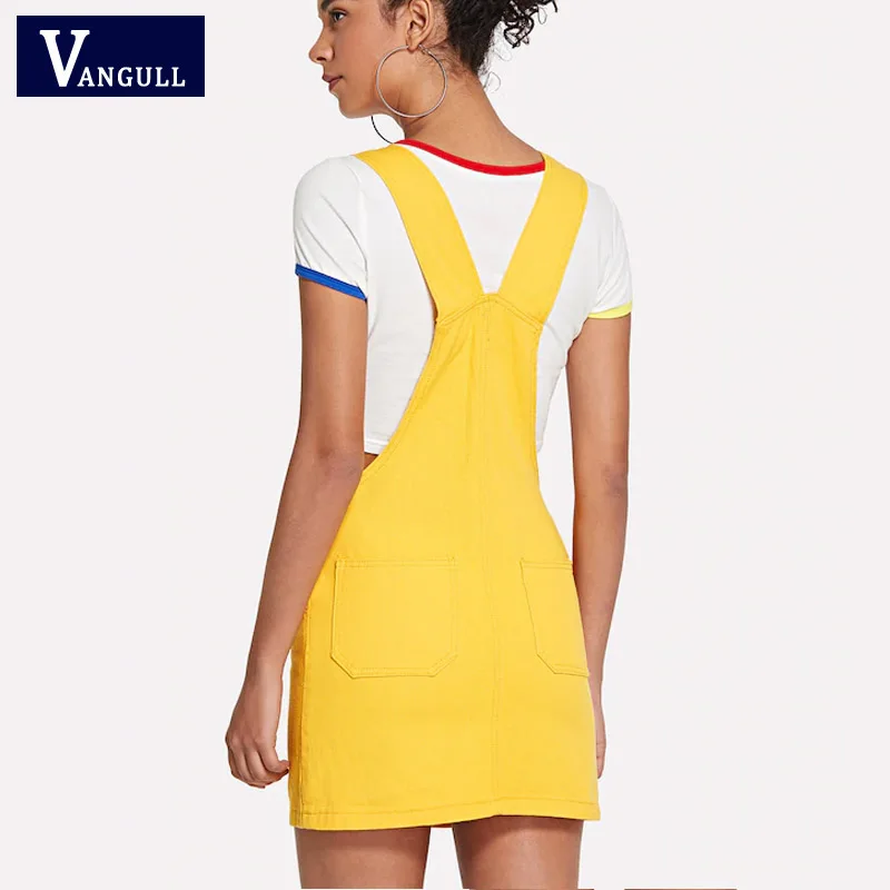 Vangull Hem Distressed твердый комбинезон платье 2019 летние туфли с ремешками без рукавов