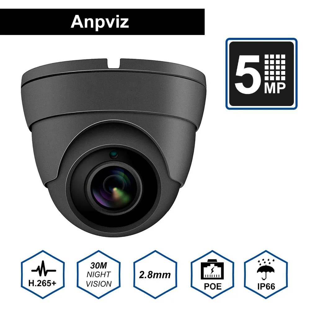 Anpviz Новый 5MP HD IP камера Низкая цена Высокое качество Купольные Камеры видеонаблюдения 2,8 мм объектив веб-камера видеонаблюдения
