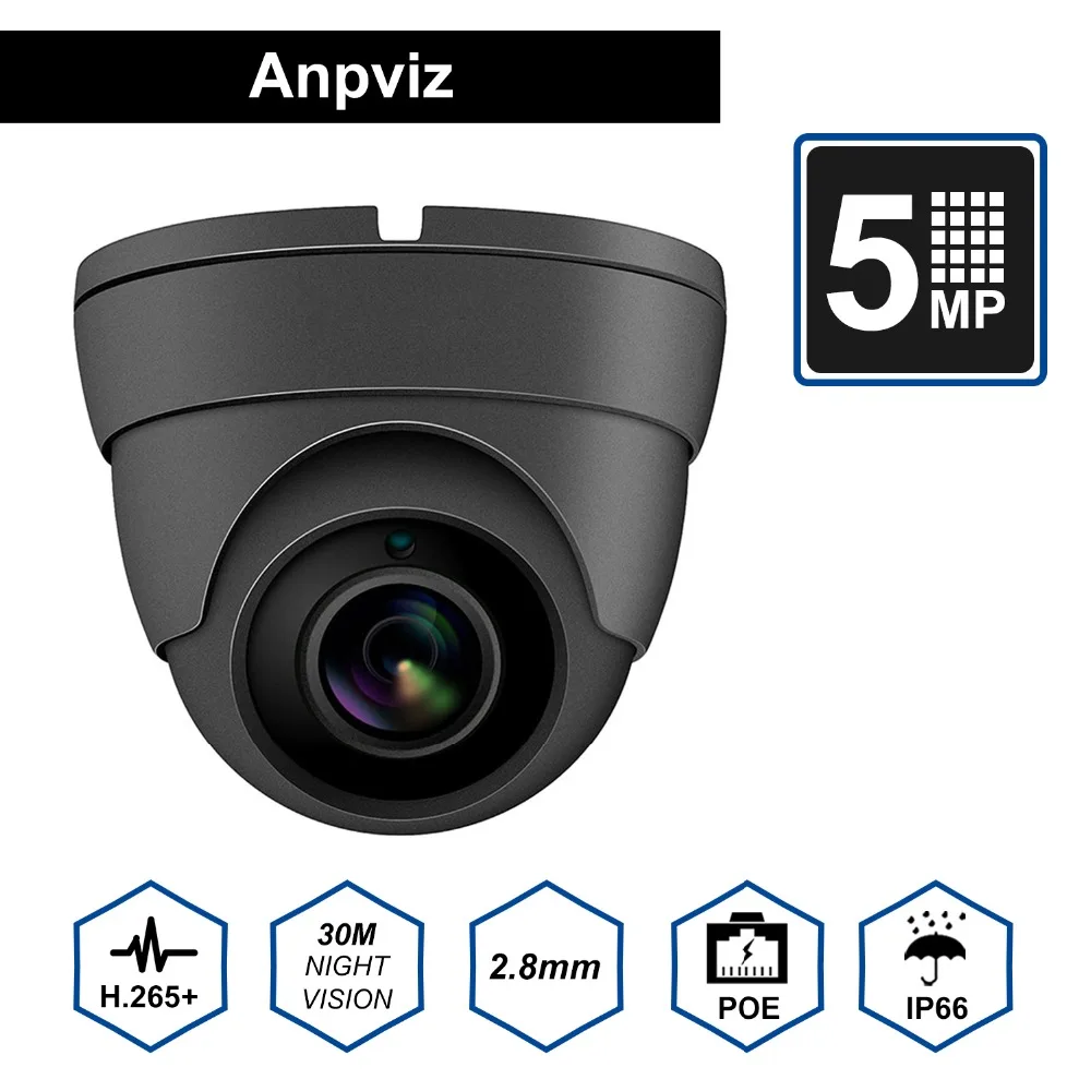 Anpvees новая 5MP HD IP камера дешевая цена Высокое качество купольная безопасности 2 8