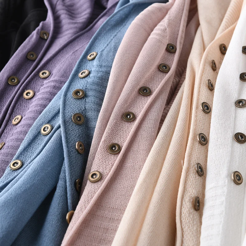 

Women Silk Shirt Knit Long Cardigan Summer Thin Section Office Lady Shirt Tops Sunscreen Shirt Outside Air Conditioning Shirts