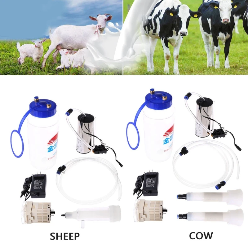 

3L Milking Vacuum Pump Milk Machine Vacuum Pulse Goat Sheep Cow Electric Barrel