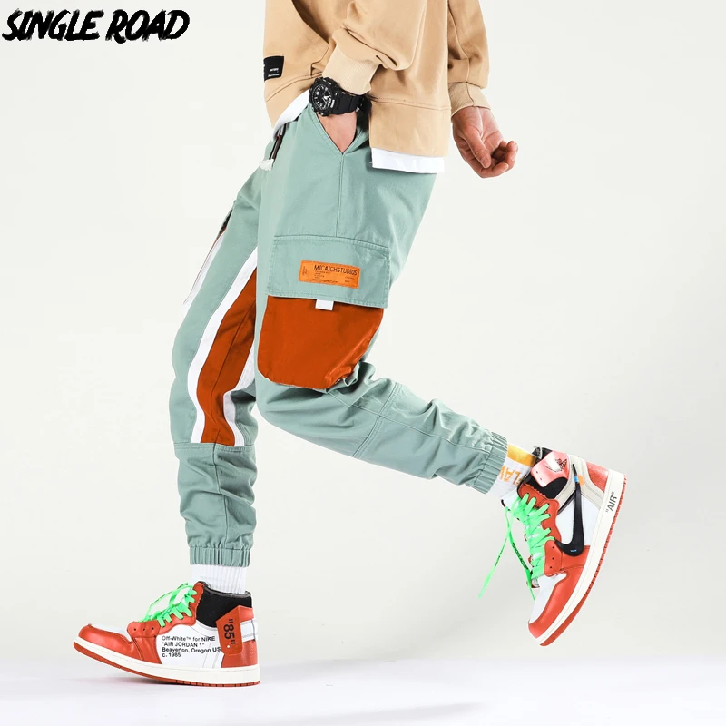 

SingleRoad Hip Hop Cargo Pants Men 2019 Side Pockets Trousers Joggers Streetwear Male Fashion Casual Pants Sweatpants Jogger Men